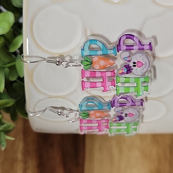 HIP HOP Easter Plaid Earrings - Picture 4 of 6